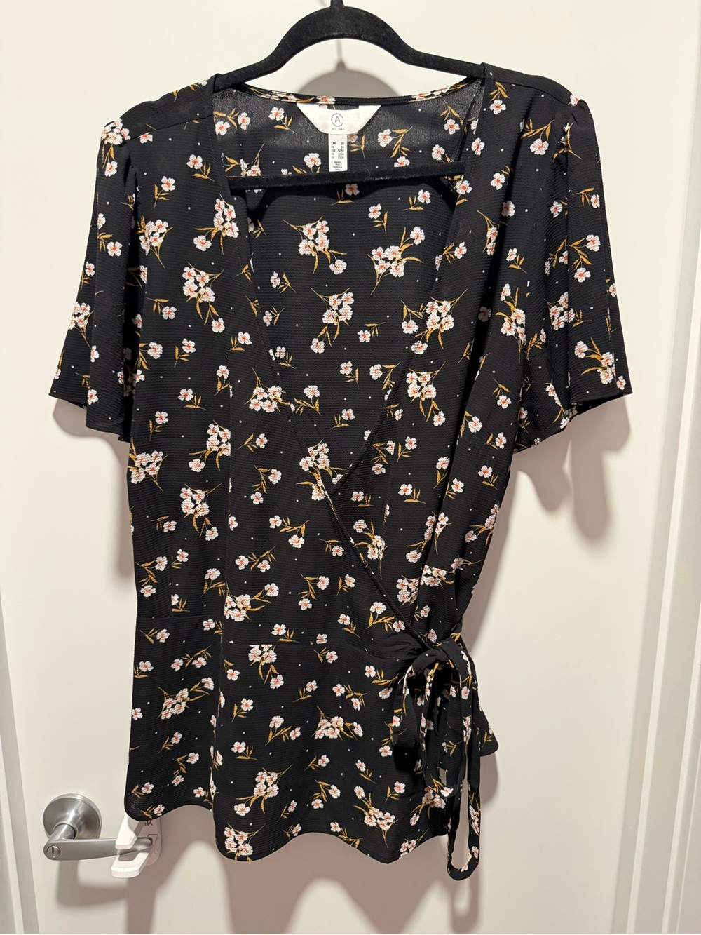 Addition Elle Plus Size Floral Wrap Top